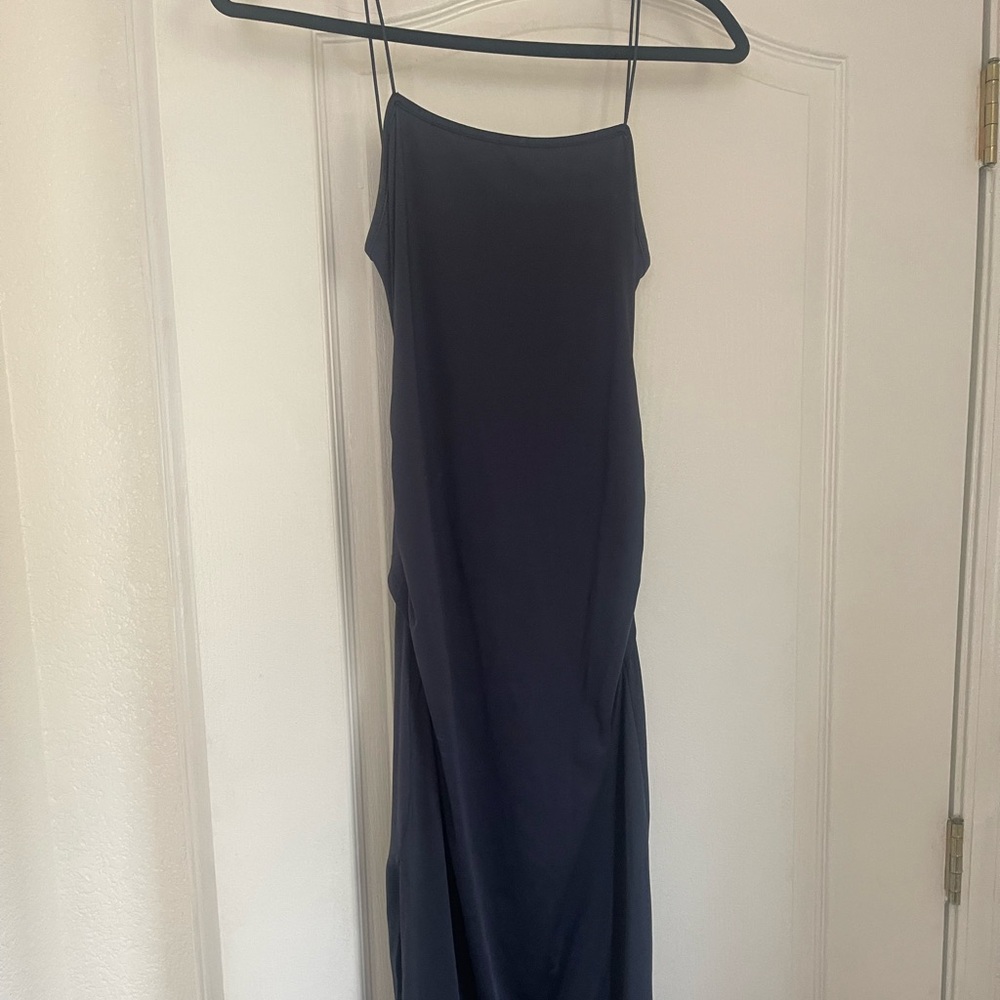 Elegant blue Sleeveless Dress